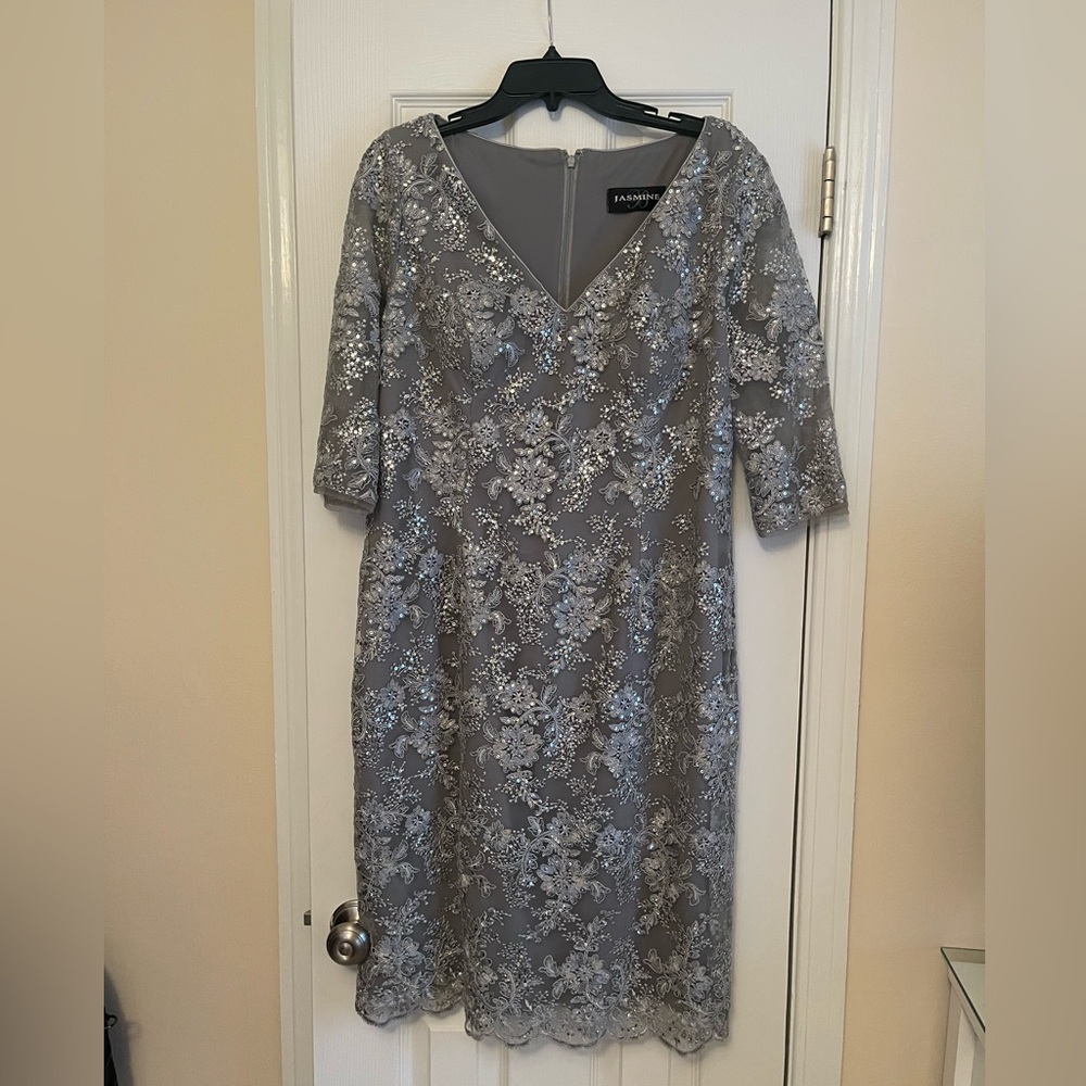 Silver Jasmine dress, size 14
